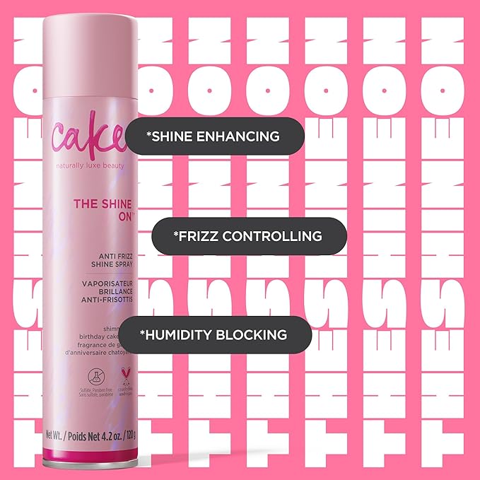 Cake Beauty Lustrous Shine Anti Frizz Shine Spray, 4.2 oz (Pack of 2)
