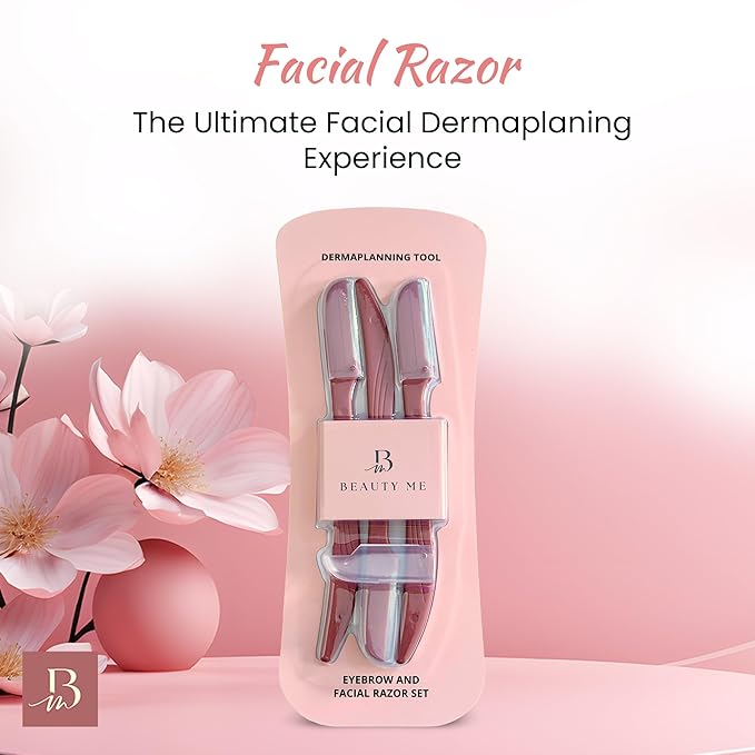 Premium Women Touch-up Dermaplaning Tool with precision cover, Eyebrow Razor, Face Razors for Women, Facial Razor, Dermaplaning Razor, Womens Face Razor Peach Fuzz Remover, exfoliating razor