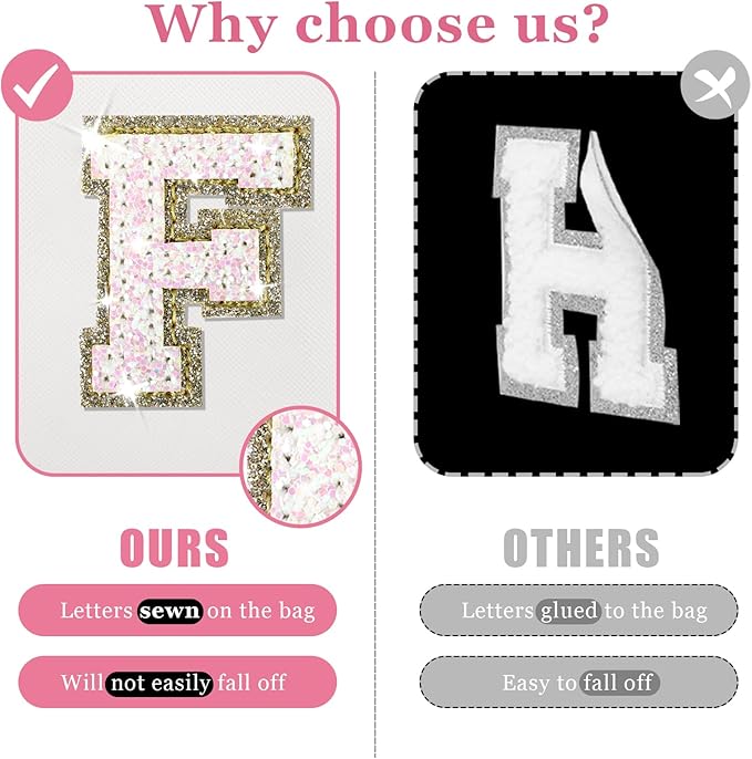 Personalized initial letter makeup bag,