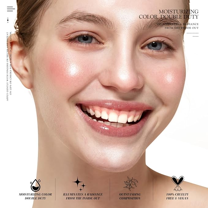 Multi Glow Balm, Cream Blush for Cheeks, Blush (Nude Gardenia) 0.63 Oz