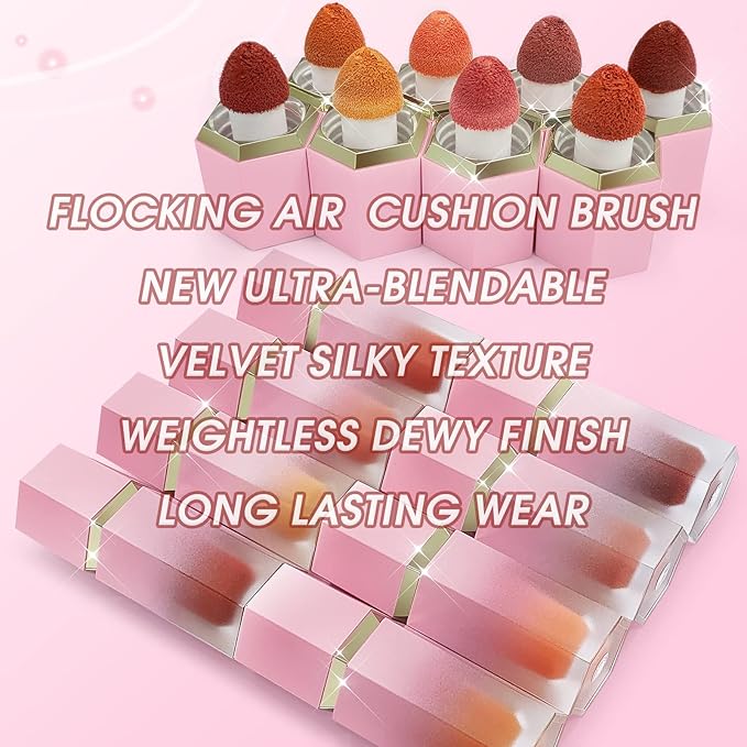 Liquid Blush for Cheeks, Soft Cream Blush with ENERGETIC-Coral Orange