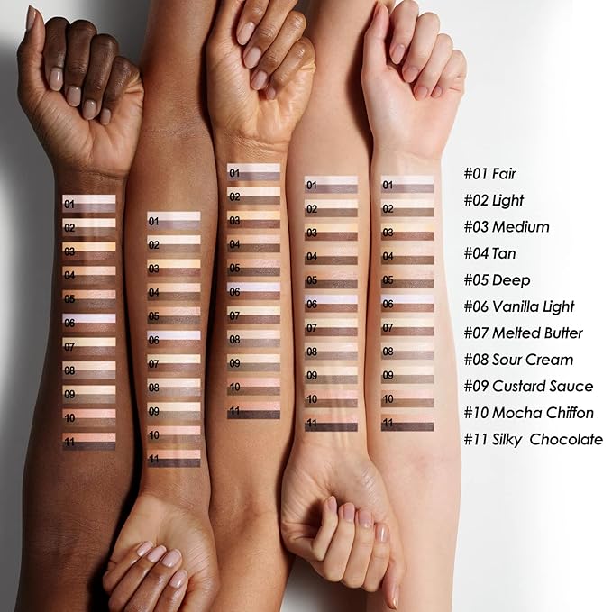 FOCALLURE 2 in 1 Cream Bronzer and Highlighter up Pen,LIGHT