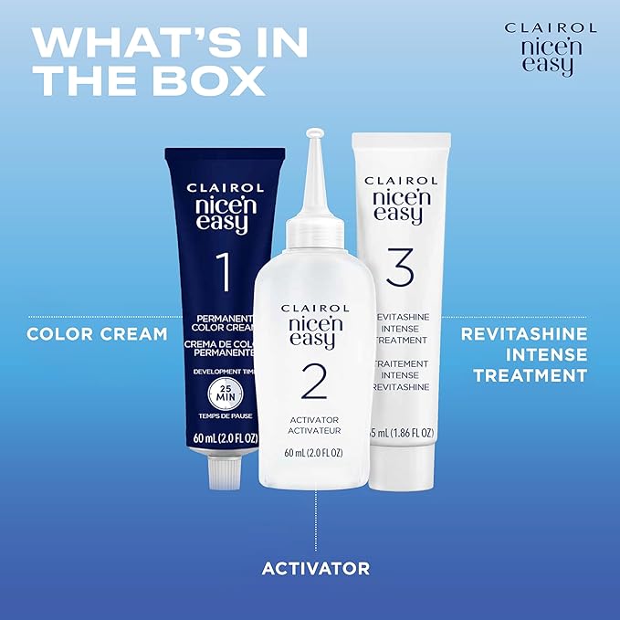 Clairol Nice'n Easy Permanent Hair Dye, 7A/7C Dark Cool Blonde Hair Color, Pack of 1