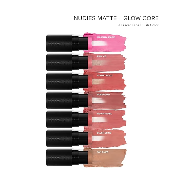 Nudies Matte + Glow Core All Over Face Blush Color - Tan Glow