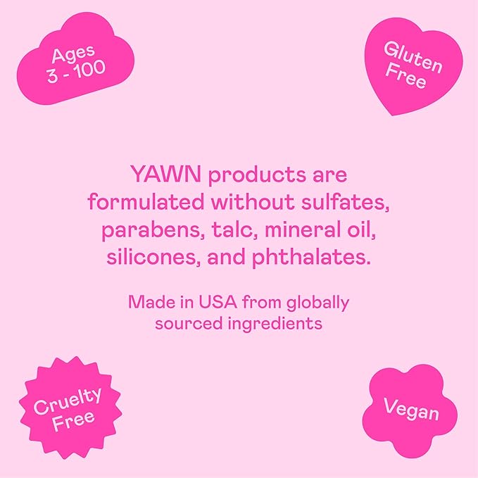 YAWN Lip Gloss Duo | High-Shine Gloss | Soothing Sunflower Seed Oil | Non-Toxic, Cruelty Free, Vegan | Makeup for Kids, Tweens and Teens | Made in USA | Crystal and Purple Gem