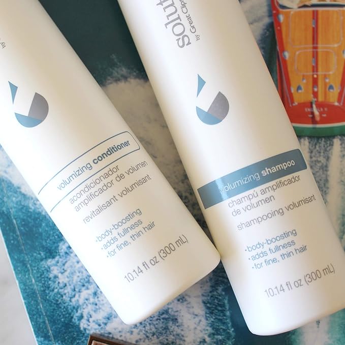 GREAT CLIPS Solutions Volumizing Shampoo, 10oz | Adds Volume, Thickness, & Bounce | For Fine, Thin, & Oily Hair | Every Day Use