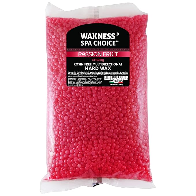 Waxness Spa Choice Rosin Free Multidirectional Hard Wax Passion Fruit 2.2 lb / 1 kg