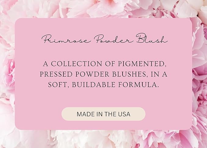 PRIMROSE POWDER BLUSH, Pressed Blush Face Makeup, Buildable Formula, Smooth Finish, Paraben Free, Made in the USA 0.11 oz. (Wild Raspberry)