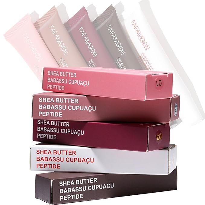 Petansy 5 Colors Hydrating Lip Gloss, Shiny Jelly Lip Plumping Lip Balms, Long Lasting Nourishing Non-sticky Fresh Clear Smooth Lip Care