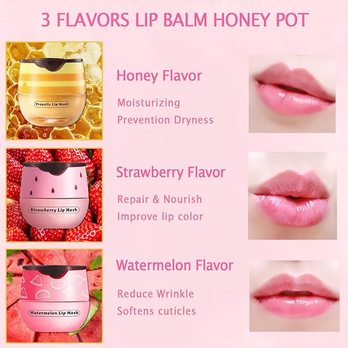 3 PCS Bee Lip Mask Honey Watermelon