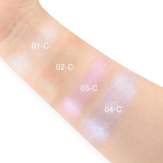 Boobeen Highlighter Makeup Palette, Long Lasting Glow Shimmer Radiant Glow