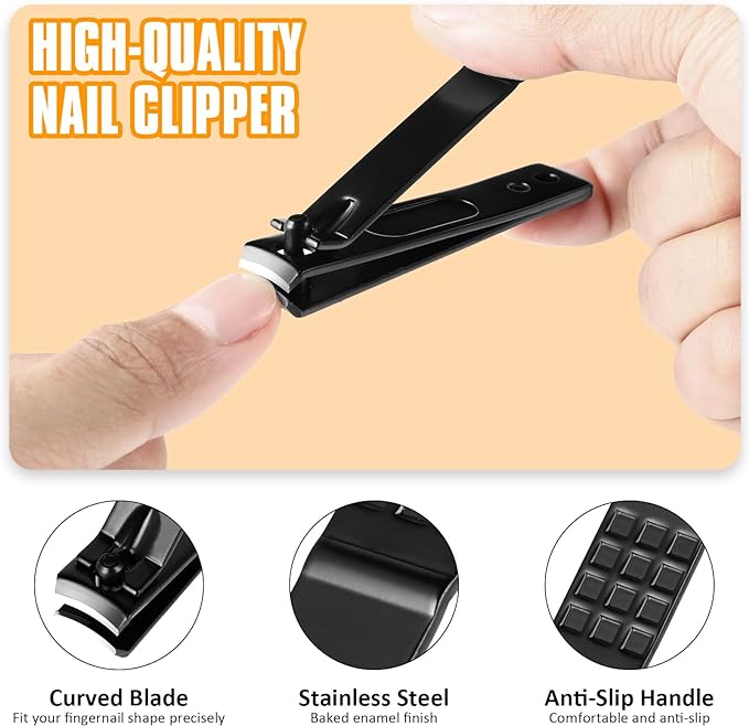 Yougai Tweezers Set, 9 Pcs Tweezers and Nail Clippers Kit for Facial Hair Women with Travel Case, Professional Stainless Steel Eyebrow Tweezer Kit Great Precision Tweezers for Daily Beauty Tool