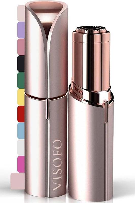 Facial Hair Removal for Women | Electric Razor Device Small Mustache Dermaplaning Remover Tools Tweezers Epilator Trimmer Face Dermaplane Shavers Beauty Gadgets Set Accessories by VISOFO (Andalusite)