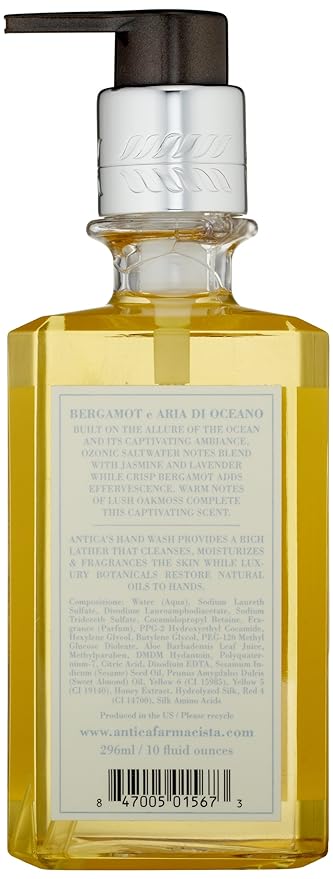 Antica Farmacista Hand Wash -Bergamot & Ocean Aria, 10 Fl Oz (Pack of 1)