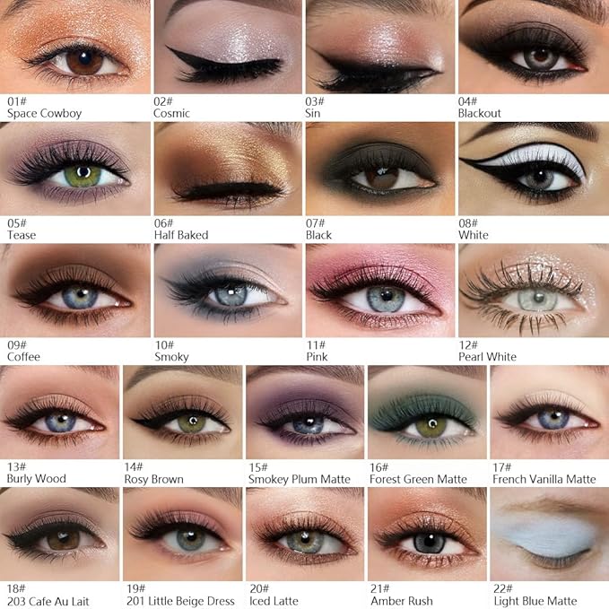 Kaely Pressed Single Eyeshadow Makeup, Amber Rush Shimmer Highly Pigmented Monochrome Eye Shadow Palette, Waterproof Neutral Powde Mini Eyeshadow, sombras para ojos, Lightweight Blendable, 21