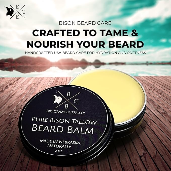 Pure Bison Tallow Beard Gift Set Naturally