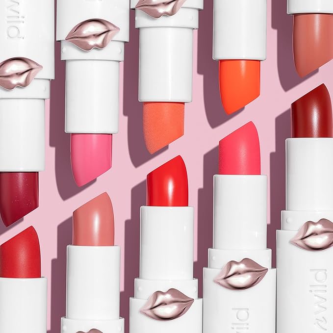 wet n wild Mega Last High-Shine Lipstick Lip Color, Infused with Seed Oils For a Nourishing High-Shine, Buildable & Blendable Creamy Color, Cruelty-Free & Vegan - Clothes Off