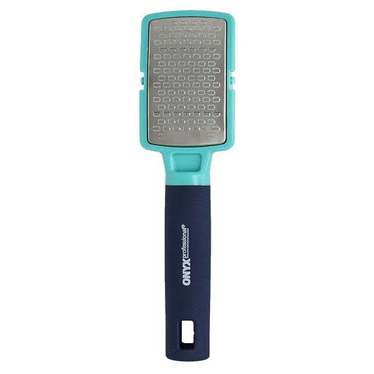 Onyx Professional Foot Rasp, No Mess Callus Remover for Feet, Includes Debris Catcher - Stainless Steel Foot Scrubber Dead Skin Remover, Lightweight Callus Shaver for Feet, Foot File, Pedicure