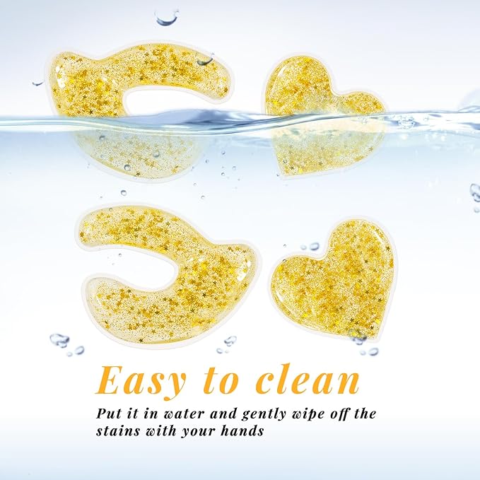 Reusable eye patches, gel eye