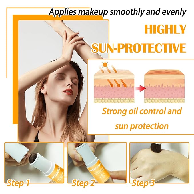Mineral Sunscreen Setting Powder SPF 50++,Oil Control Long Sunscreen Powder