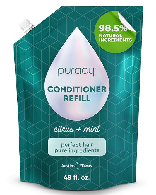 Puracy Conditioner for Fine, Medium, and Color-Treated Hair - Pure Ingredients for Cleaner, Silkier Hair Longer, 98.95% Natural (48 Ounce)