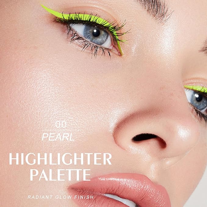 KYDA Face Highlighter Palette, High Glossy Face Illuminator Highlighter Makeup-PEARL