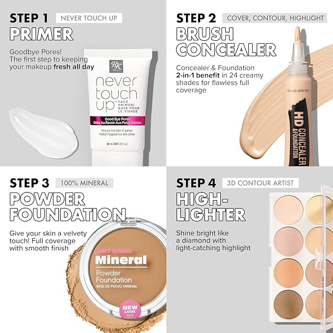 Ruby Kisses 3D Powder Contour Palette Medium Dark