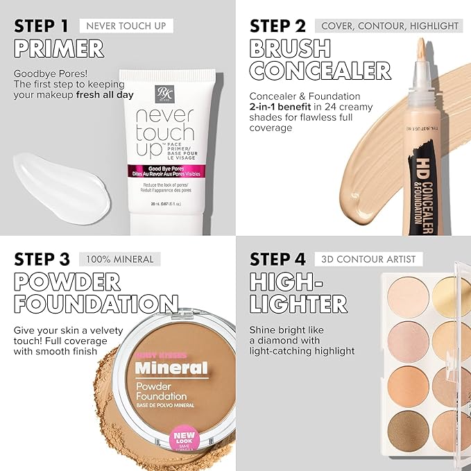 Ruby Kisses Flawless Finish with 3D Contour Powde