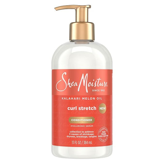 SheaMoisture Curl Stretch Conditioner Kalahari Melon Oil Infused with Hyaluronic Serum, Hydration Hero Deeply Moisturizes and Repairs Damage, for Easy Detangling and Styling 13 Fl Oz