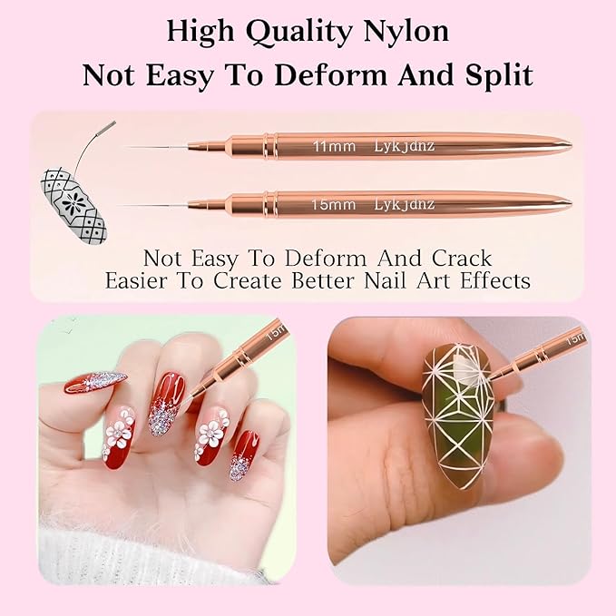 5pcs Nail Art Liner Brushes,Liner