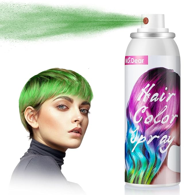 Temporary Green Hair Spray for