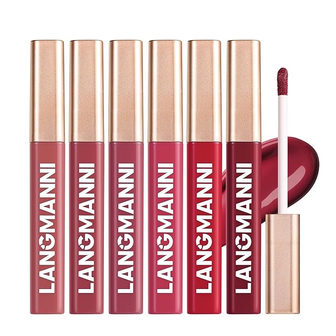 Jolilab 6 Colors Cream Texture Lip Gloss Set - Highly Pigmented, Long - Lasting, Moisturizing Makeup for Women(SetB 6Color)