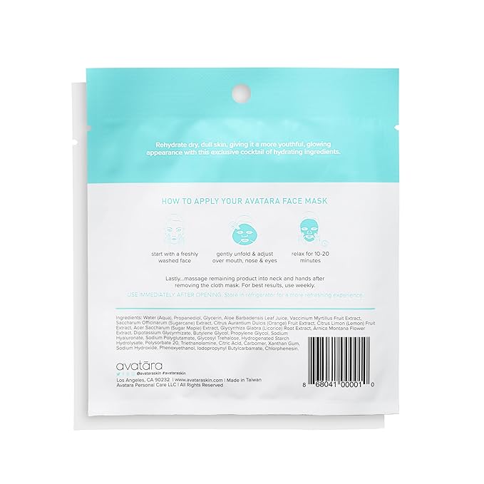 Avatara Drink Up Facial Mask 5 Hydrating
