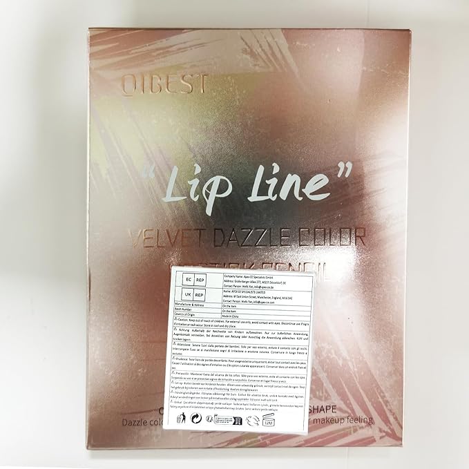 12 Colors Lip Liner Set, Brown Pink Red Smudge