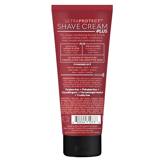 eos UltraProtect™ Men’s Shave Cream- Fresh Woods, 24-Hour Hydration, Non-Foaming Formula, 7 fl oz