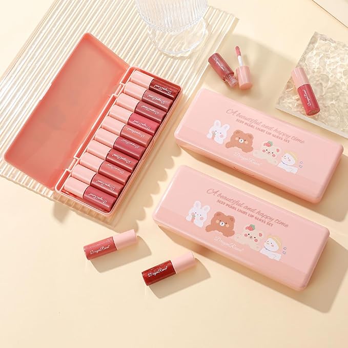 10 Colors Lip Tint Stain Set,Mini Liquid Lipstick,