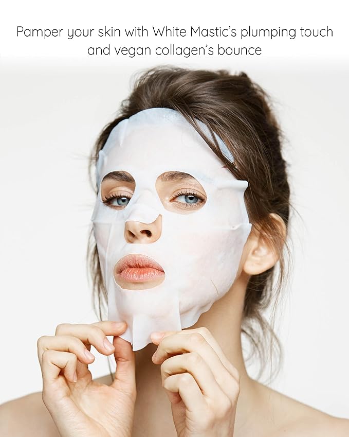 White Mastic Face Mask (Collagen Volume, Sagging
