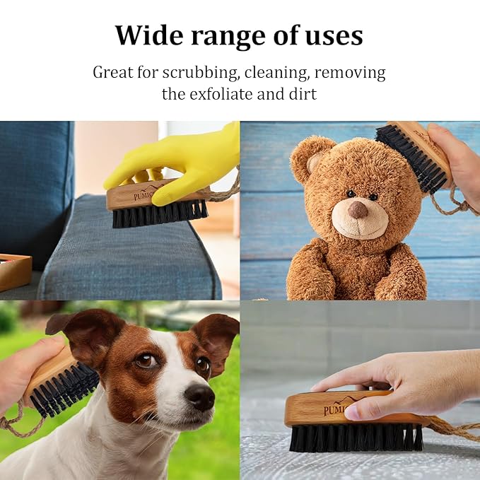 Wooden cleaning finger nail brush