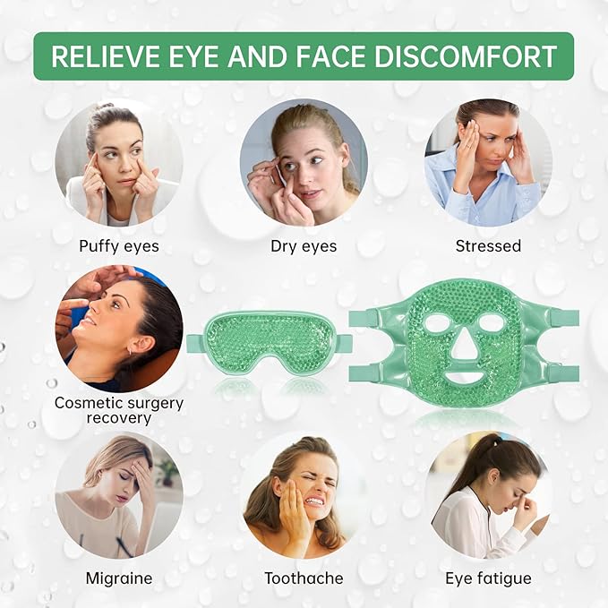 Cooling ice face eye mask