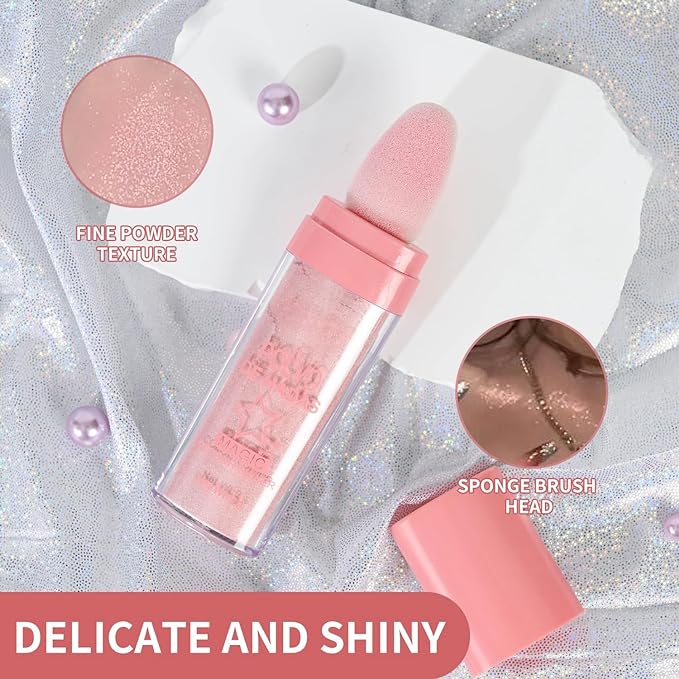 2PCS Polvo De Hadas Fairy Highlight Patting Powder #02 Pink)
