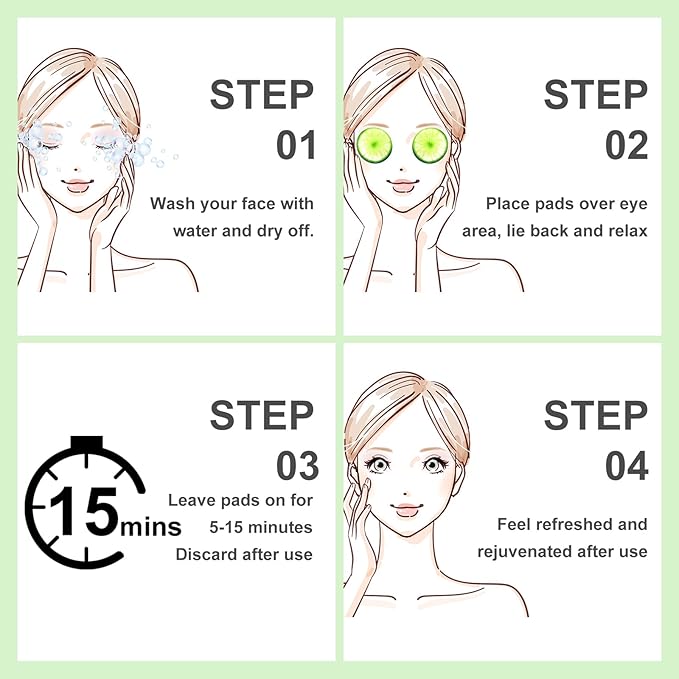 72 count eye pad cucumber