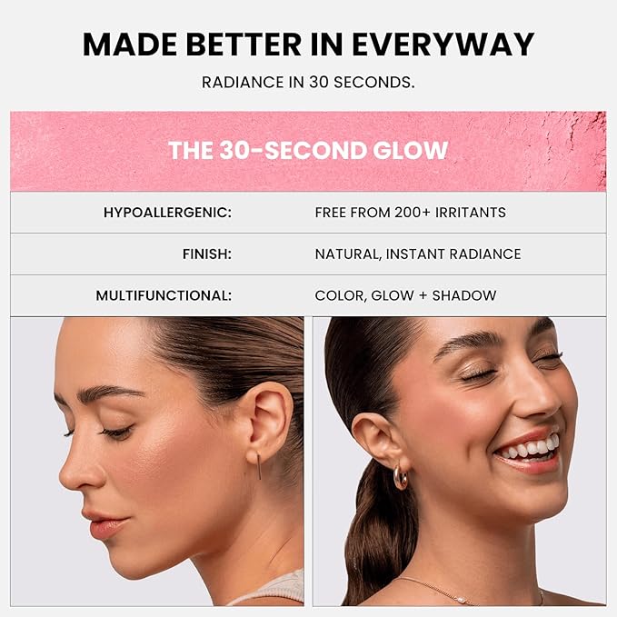 Phase Zero Makeup Powder Blush for cheeks | "Summer Rain" | 4g / 0.141oz | Cruelty-Free, Vegan, Clean Beauty | Buildable & Blendable for Natural, Healthy Glow | Coral, Peach & Golden Hues