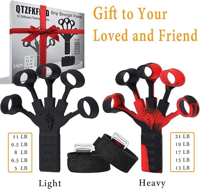 Grip Strength Trainer/Forearm Strengthener 2PCS Upgraded Rehabilitation/10 Resistance