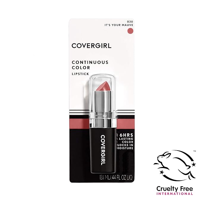 COVERGIRL Continuous Color Lipstick Bronzed Glow 770 & It's Your Mauve 030, 0.13 Oz (Packaging May Vary)