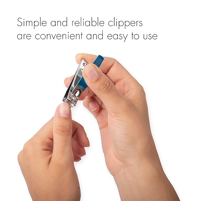 TRIM Azure Collection Clipper Set – Precision-Ground Cutting Edges for Clean, Even Cuts – Convenient and Easy to Use – Perfect for at-Home Manicures and Pedicures – Carbon Steel