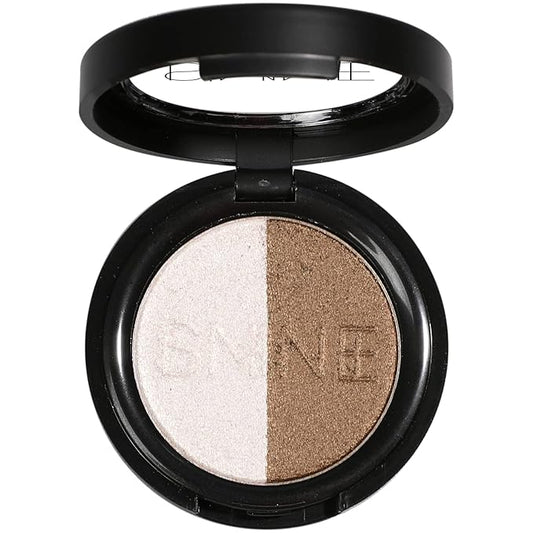 IS'MINE Single Duo Shimmer Brown Eyeshadow, Dual Color, Longwear, White Eye Makeup for Day & Night