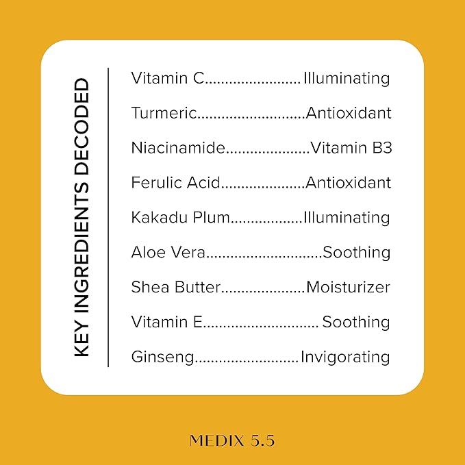 Medix 5.5 Vitamin C Cream Brightening Body Lotion & Face Moisturizer | Anti Aging Vitamin C Lotion For Women & Men Helps Soften The Look Of Dark Spots, Wrinkles, & Uneven Looking Skin Tone, 15 Fl Oz