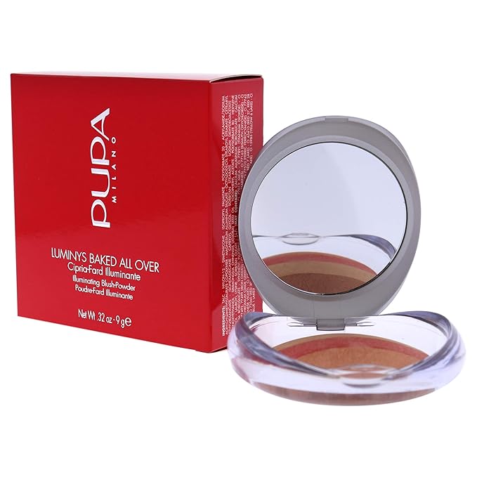 PUPA Milano Luminys Baked All Over Illuminating Blush-Powder-Moisturize Coral Stripes-0.,I0111601 32 Oz