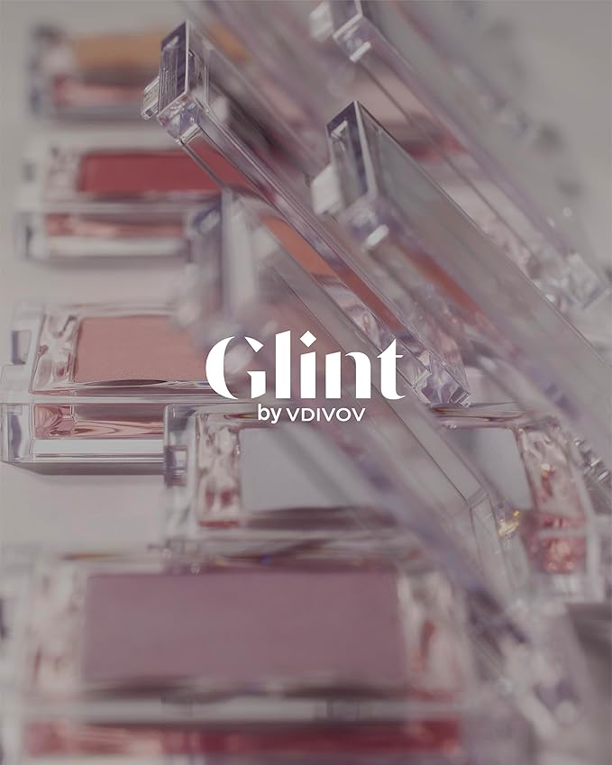 Glint Baked Blush (Pale Lilac, 0.08oz) - Long-Lasting, All-Day Face Blush Powder for a Natural Look. Korean Skin Care, Korean Makeup. Blendable Color for Eyes, Cheeks & Body.