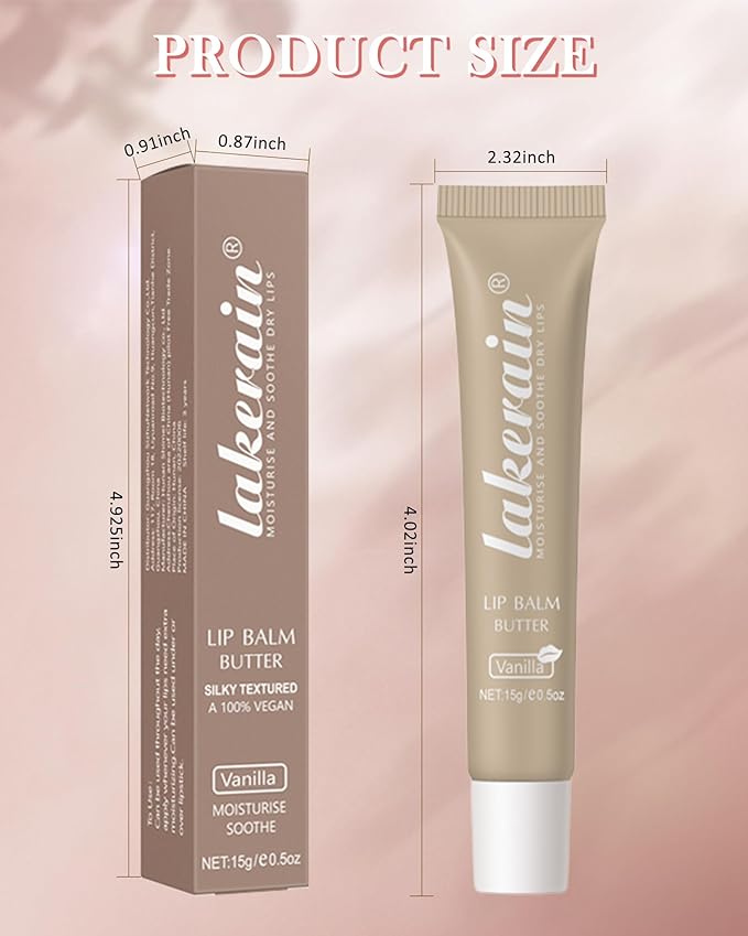 Tinted Lip Butter Balm-3 Colors Vanilla Beige Brown Lip